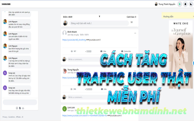 Bí mật cách tăng traffic user thật miễn phí để seo top google