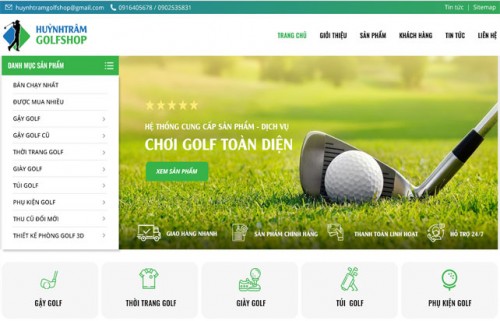 Thiết kế website bán gậy golf