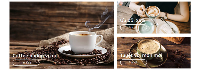 thiết kế website cà phê đẹp