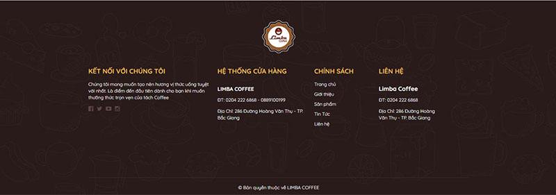 thiết kế website cà phê chuẩn mobie