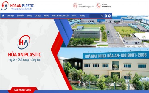 Thiết kế website hòa an plastic