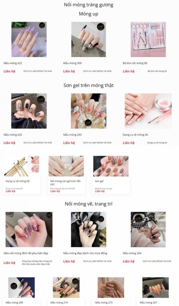 Thiết kế website Lina Nail