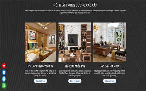 Thiết kế website nội thất trung dương