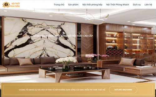 Thiết kế website nội thất Trung Dương