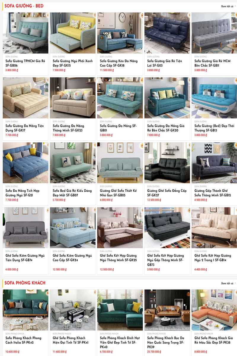 Dịch vụ Thiết Kế Website Sofa tại Nam Định