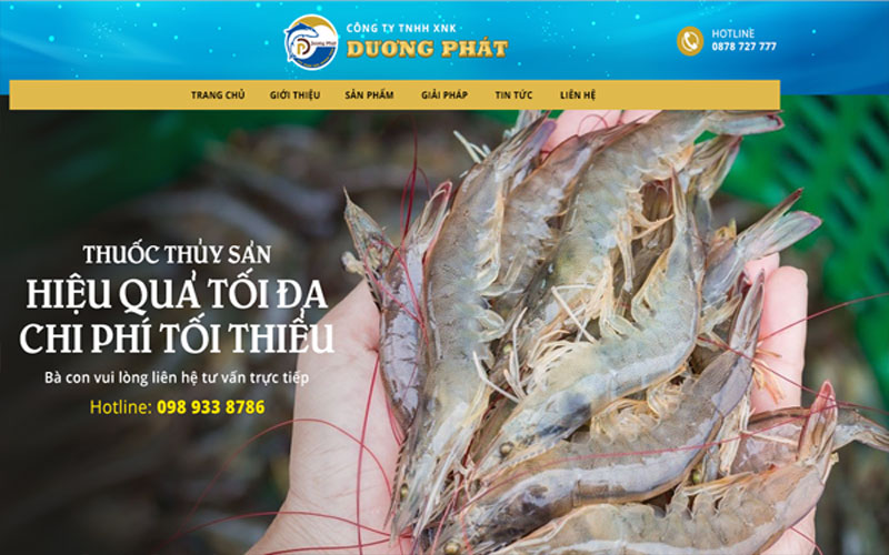 Thiết kế website thuốc thủy sản