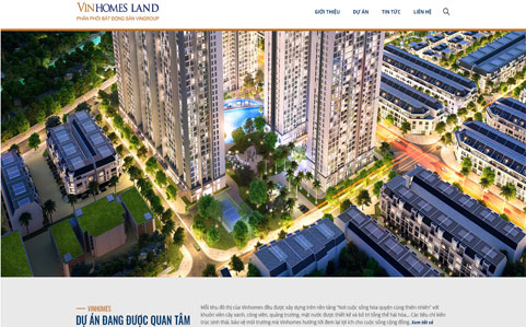 Thiết kế website Vinhomes